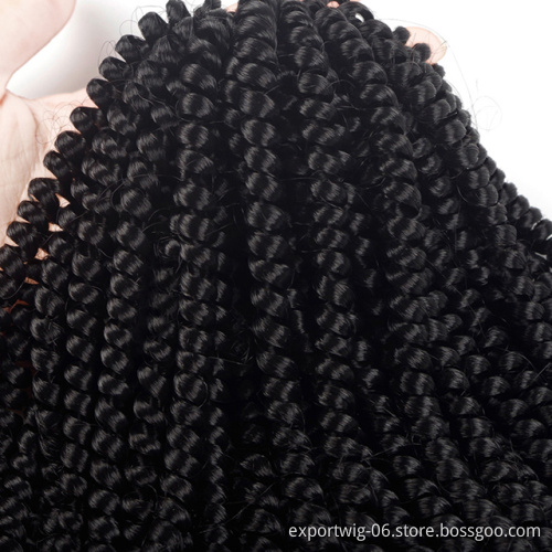 Wholesale Price Synthetic Braiding Hair Ombre  Color Women Spring Twist Crochet Braid Hair Extension 8 inch Spring Twist Hair